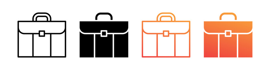 Bag Multi Style Icon Set Vector 