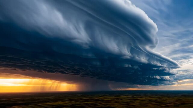 Time-lapse of dramatic storm clouds forming in the sky, captured in vivid 4K. Perfect for weather, nature, atmosphere, and dramatic sky themes.