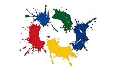 Colorful paint splatter design