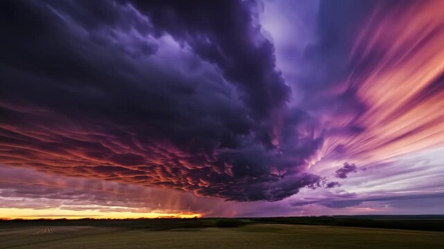 Time-lapse of dramatic storm clouds forming in the sky, captured in vivid 4K. Perfect for weather, nature, atmosphere, and dramatic sky themes.