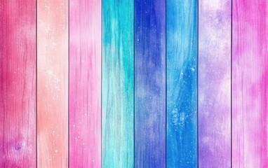 Colorful pastel wood planks