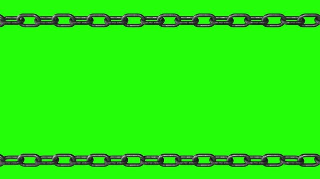Animation of Chain Border on green screen.