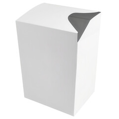 Blank Cereal Box Mockup White Cardboard Packaging with Side Flap for Design Presentation