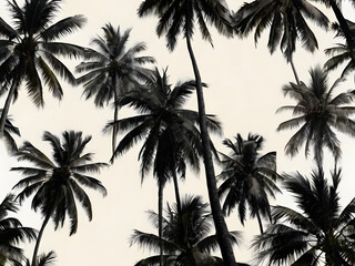 silhouette of palm trees