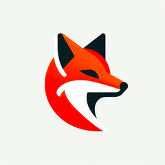 Obraz premium Minimalist Fox Logo 