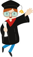 man in graduation cap