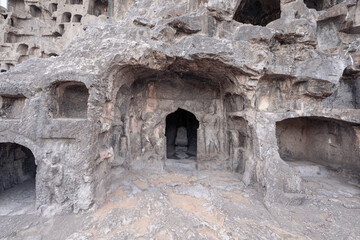 detail of the Longmen Grottoes historic relics, Luoyang, China