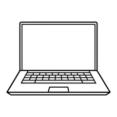 laptop isolated on white background