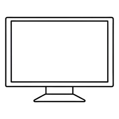 lcd monitor isolated on white