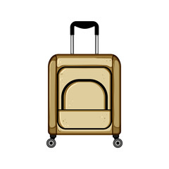 lightweight soft shell suitcase cartoon vector illustration