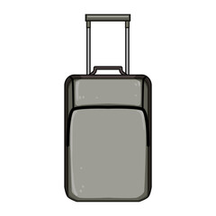 spinner soft shell suitcase cartoon vector illustration