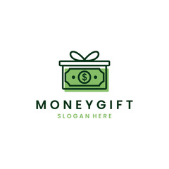 money gift logo vector icon illustration