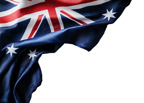 Australian flag corner border