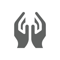 hand shape icon, praying hands