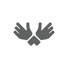 hand shape icon, praying hands
