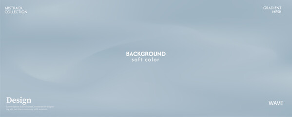 Soft and beautiful light gray bluish gradient abstract wave background. Luxurious pastel color combination, product advertisement, card, poster and website template