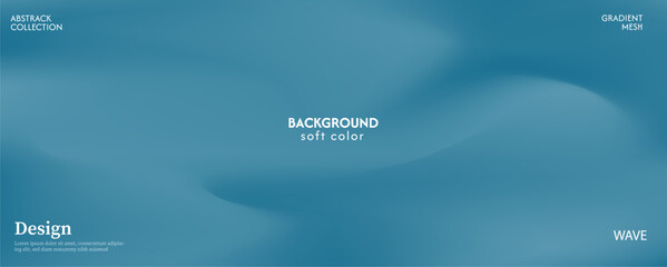 Soft and beautiful blue green gradient abstract wave background. Luxurious pastel color combination, product advertisement, card, poster and website template