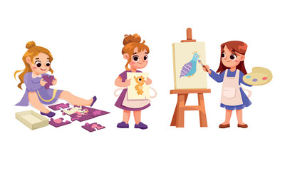 A Creative and Young Artist Engaged in a Wide Range of Exciting Art Activities and Projects