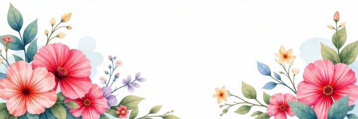 Vibrant watercolor floral designs, perfect for spring projects , flowers, background, graphic
