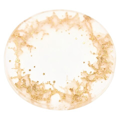 Elegant Handmade Resin Coaster with Gold Flakes Unique Home Decor Accent