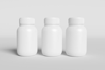 Blank supplement bottle for mockup - 3D Illustration.