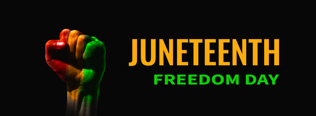 Juneteenth Freedom Day. African heritage . June 19. Celebrate Black Freedom. 3d illustration