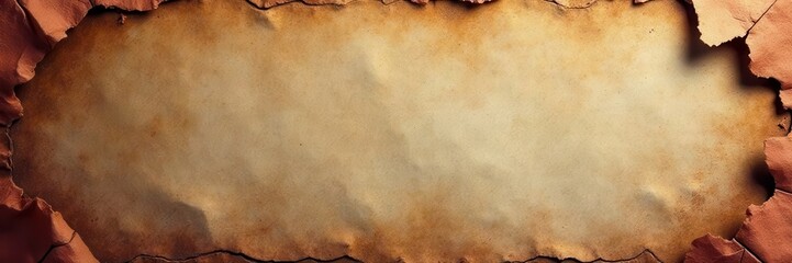 Obraz premium Deep creases, tattered corners; antique paper feel, distressed, note