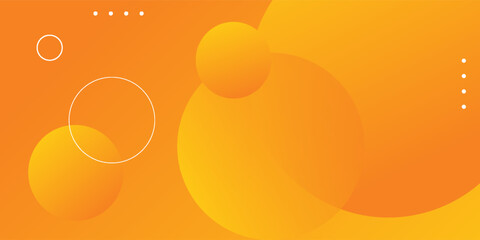 Orange liquid color background. Circle Creative Wallpaper. Dynamic shapes composition. can be used for banner, layout, annual report, web design. Eps10 vector