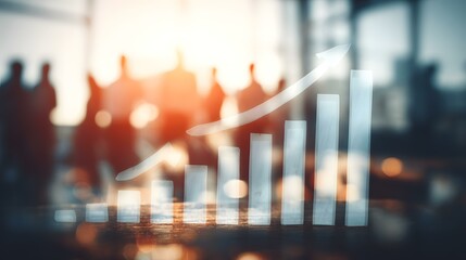 market trends with reports and projected graphs on screen