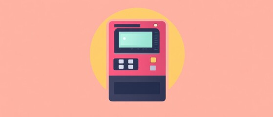 Flat design ATM