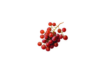 A bunch of fresh red grapes isolated transparent background perfect for food blog websites or recipes