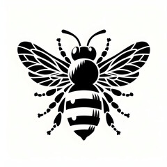 ‎A honeybee silhouette vector style