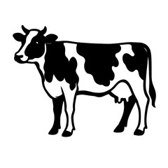 ‎A cow silhouette vector style