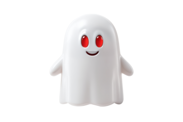 Isolated ghost figure in bright studio