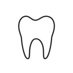 Obraz premium Minimalist Tooth Outline: Dental Care and Health Illustration on White Backdrop