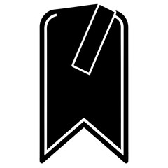 bookmark icon with ribbon shape vector on white