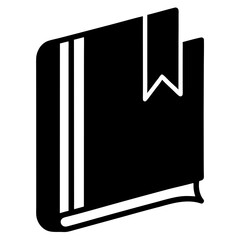 book with bookmark icon vector design on white