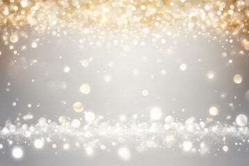 Winter wonderland scene featuring soft focus lights and delicate silver foliage decorations.