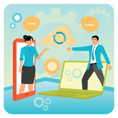 Unified Communication Between Professionals Through Digital Devices.