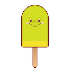 ice cream bar smile face cartoon cute