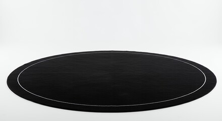 Round black playing mat