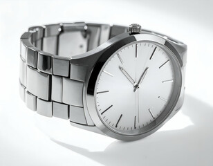 Sleek Metal Wristwatch Minimalist Design, Precise Timekeeping