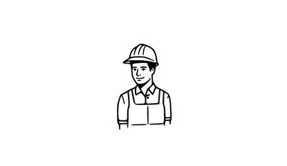 vector illustration man builder