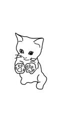 cat funny paws illustration line art hand drawn meme