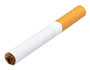 Cigarette Isolated on Transparent Background with Clipping Path