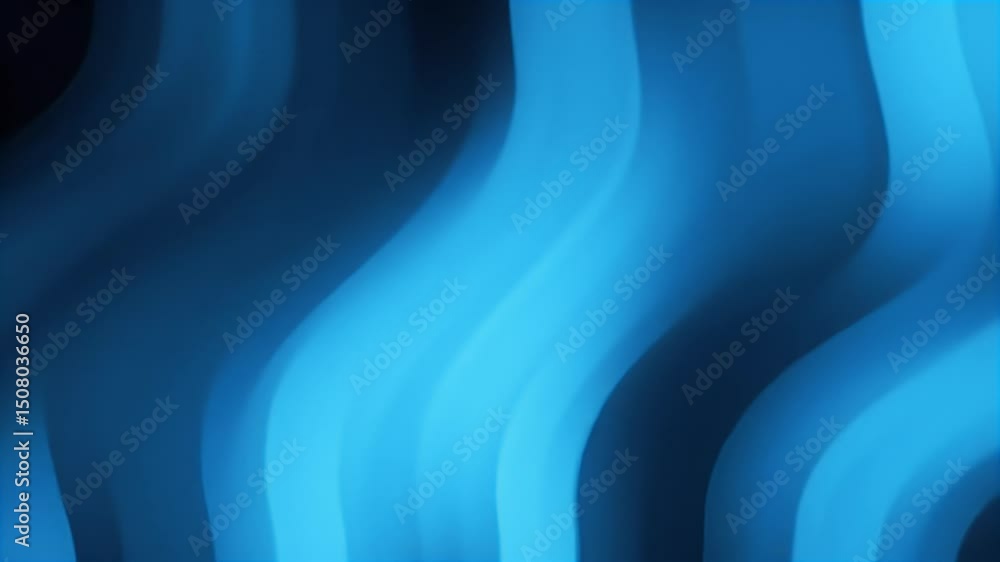 Aufkleber abstract blue waveform animation: dynamic curves and shifting hues