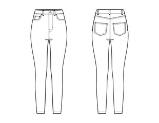 WOMENS HIGH-RISE SKINNY JEANS