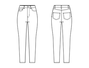 WOMENS HIGH-RISE SLIM JEANS