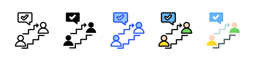 Escalation Icon Collection With Multiple Styles