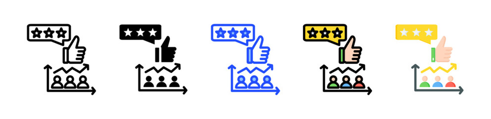 Service Improvement Icon Collection With Multiple Styles